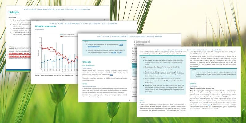 Crop Action page examples